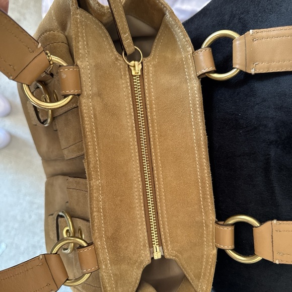 Coach Tan Suede Handbag + Coach leather wallet - Picture 10 of 14